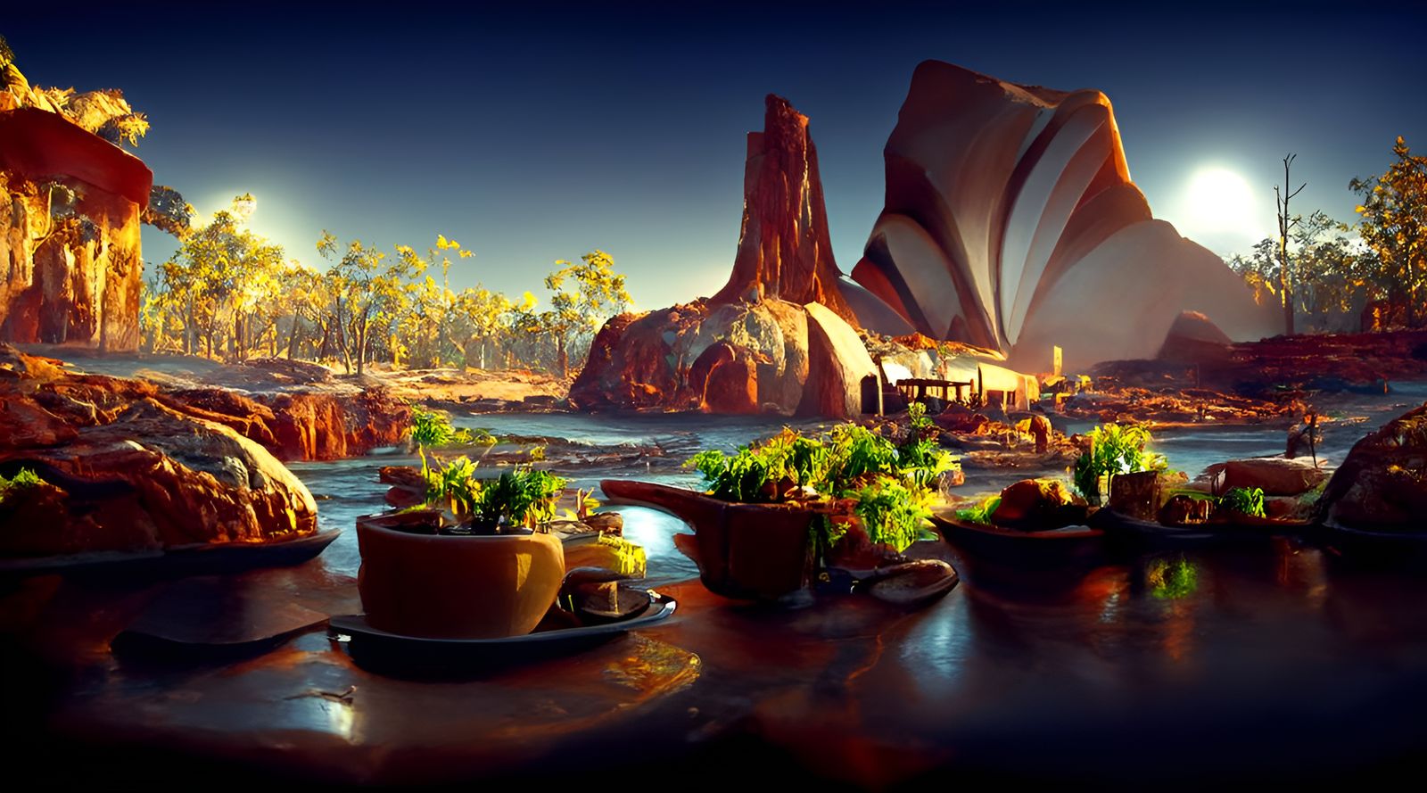 Magic Cafe in Australia: Matte Painting