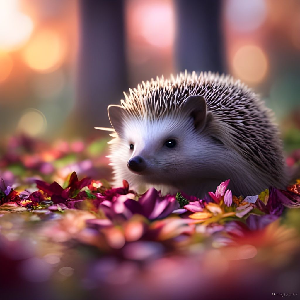 Hyperrealistic Anthropomorphic Hedgehog Portrait in 16k