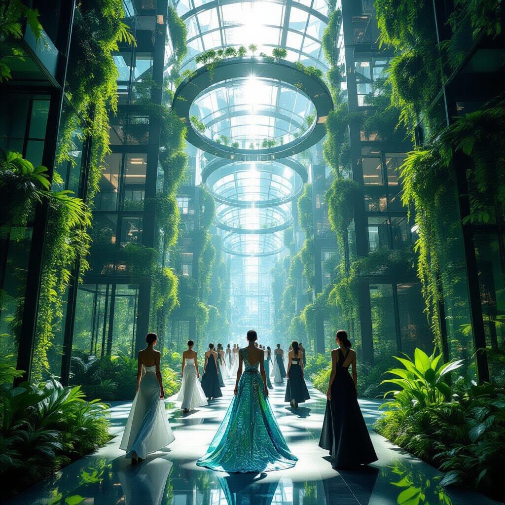 Avant-Garde Fashion in Biophilic Skyscraper