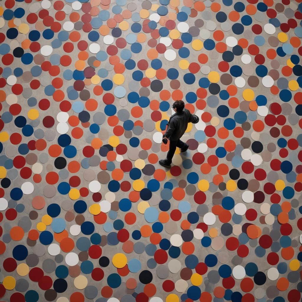 Photorealistic Circles on Floor with Motion Blur