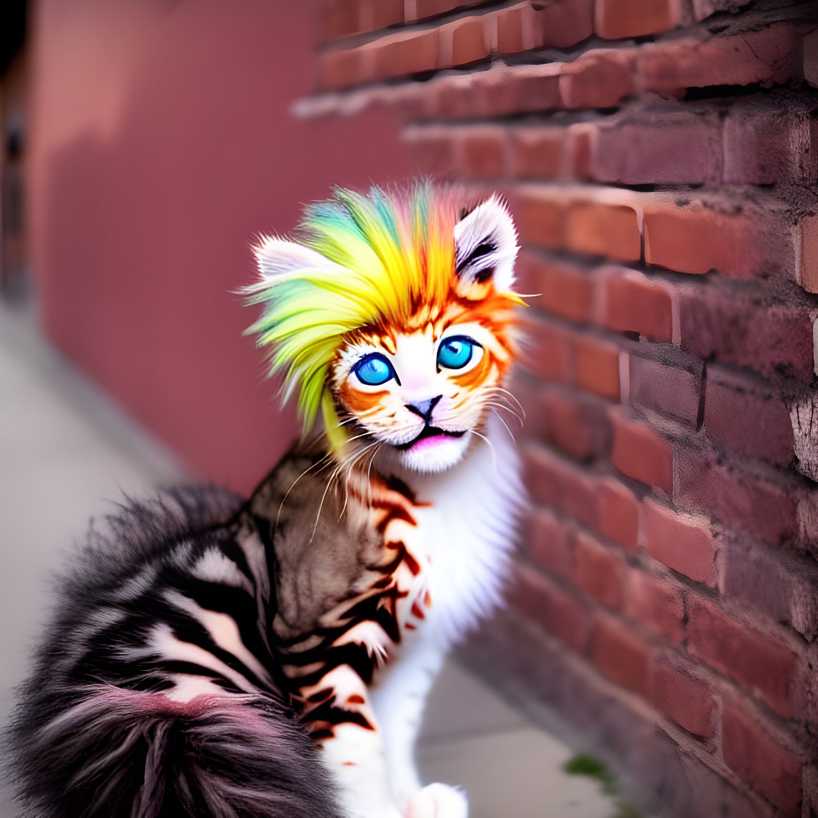 Mad Kitten with Haute Couture Hairstyle in 8k