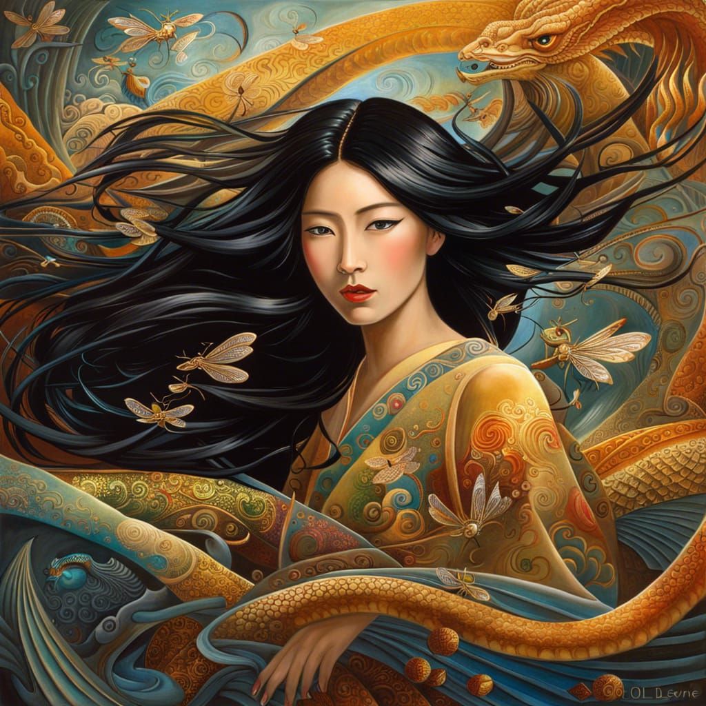 Dragonflies and Dragons: A Surreal Chinese Portrait