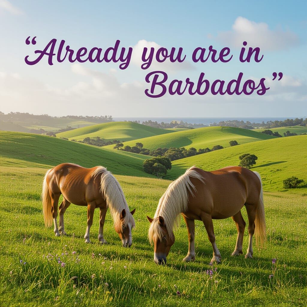 Golden Horse Grazing in Lush Wildflower Meadow