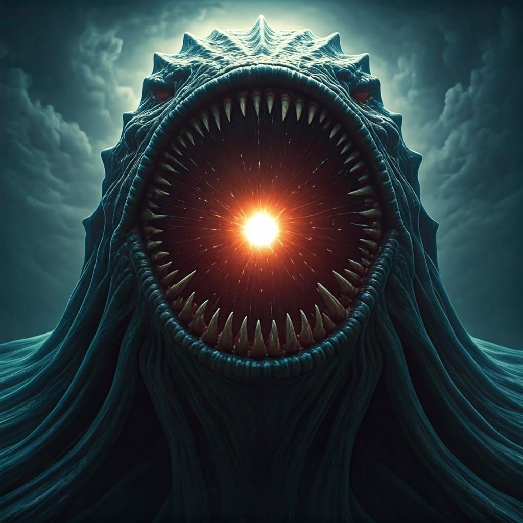 Cosmic Horror: Gargantuan Sea Monster Devours Earth