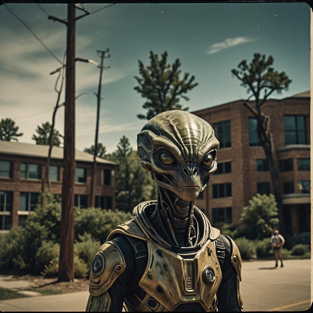 Alien Yearbook Photos: Cinematic Film Still