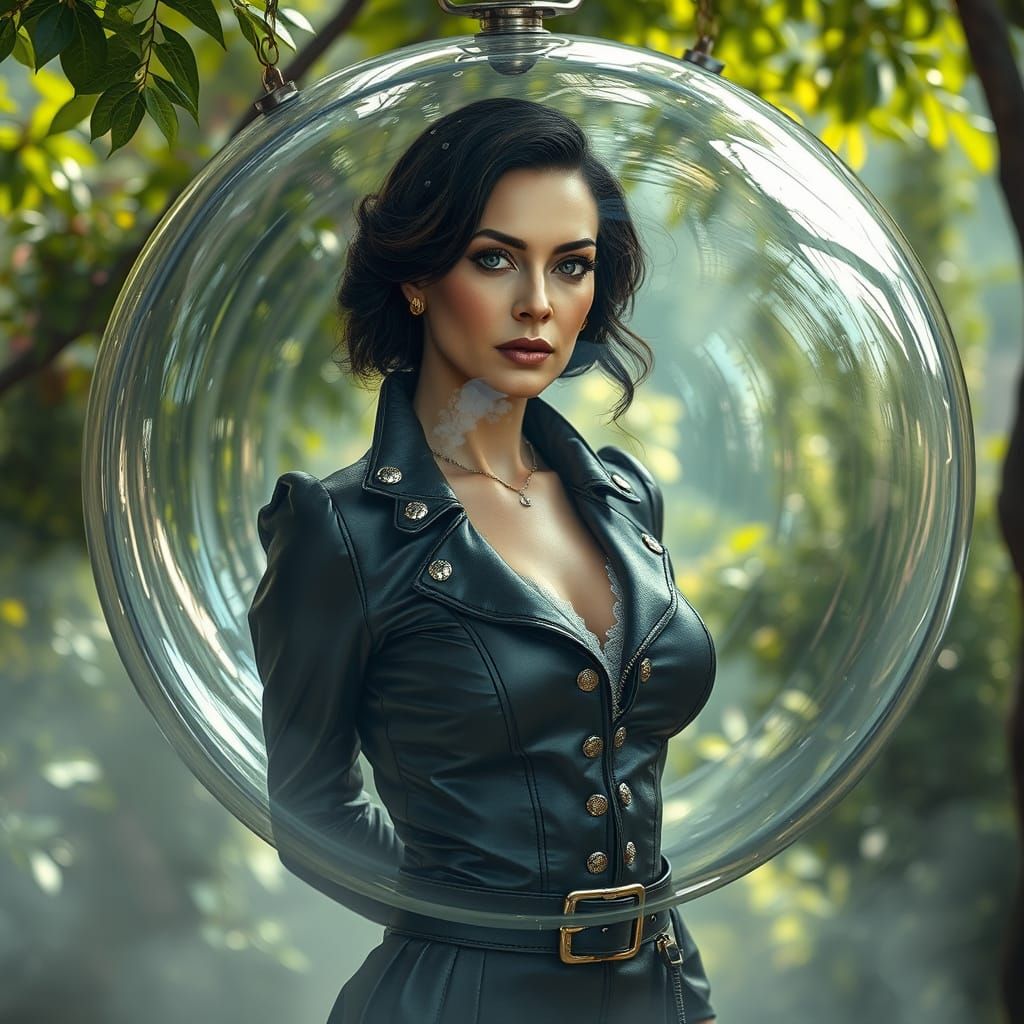 Ethereal Beauty Trapped in a Glass World