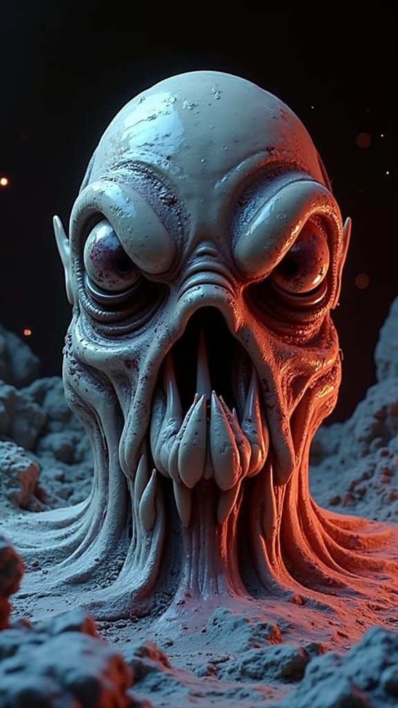 Alien Creature Transforms into Human-Like Head with Deadly F...