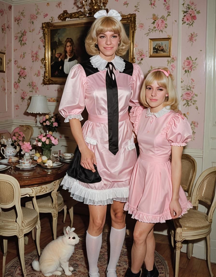 Tomboy Crossdressing in Frilly Dress: Cinematic Film Still