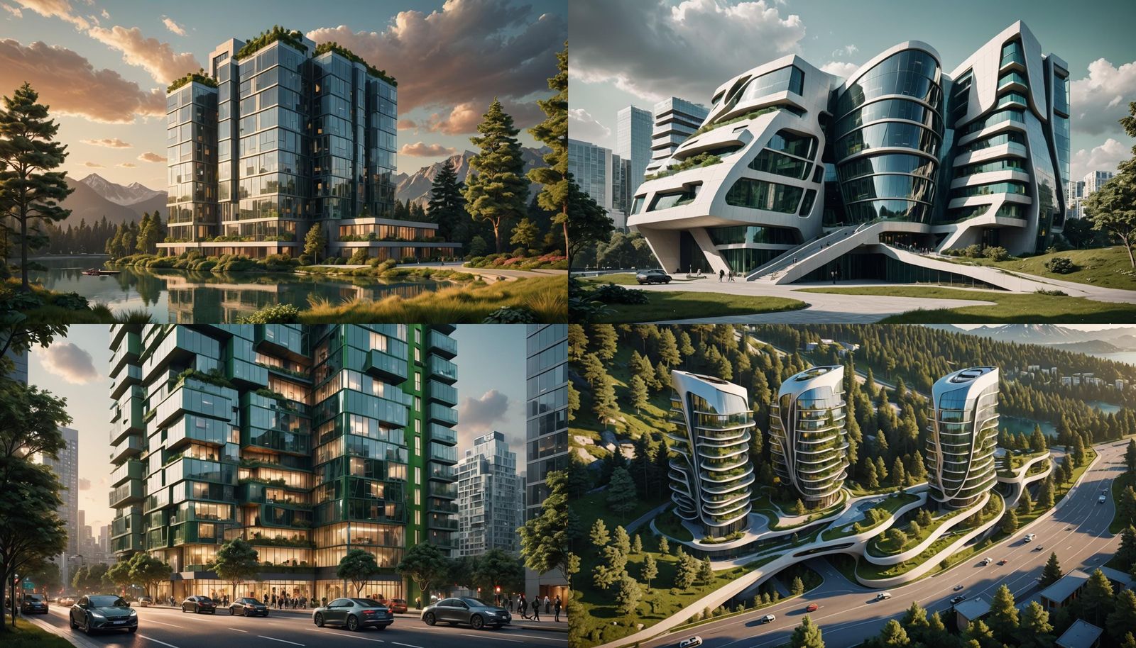 Zaha Hadid Inspired High-Rise Apartment Rendering