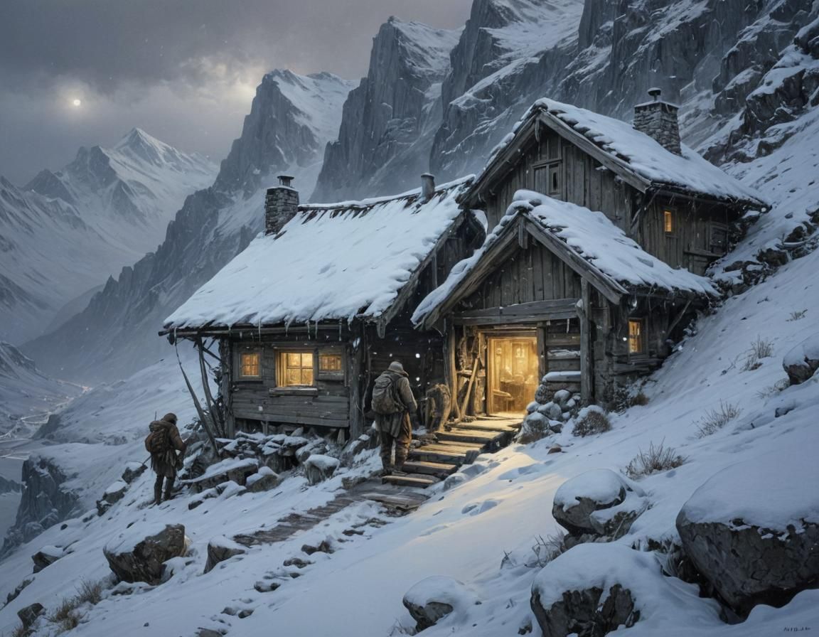 Hikers Find Shelter in Snowy Alpine Hut, Mysterious Deep Col...