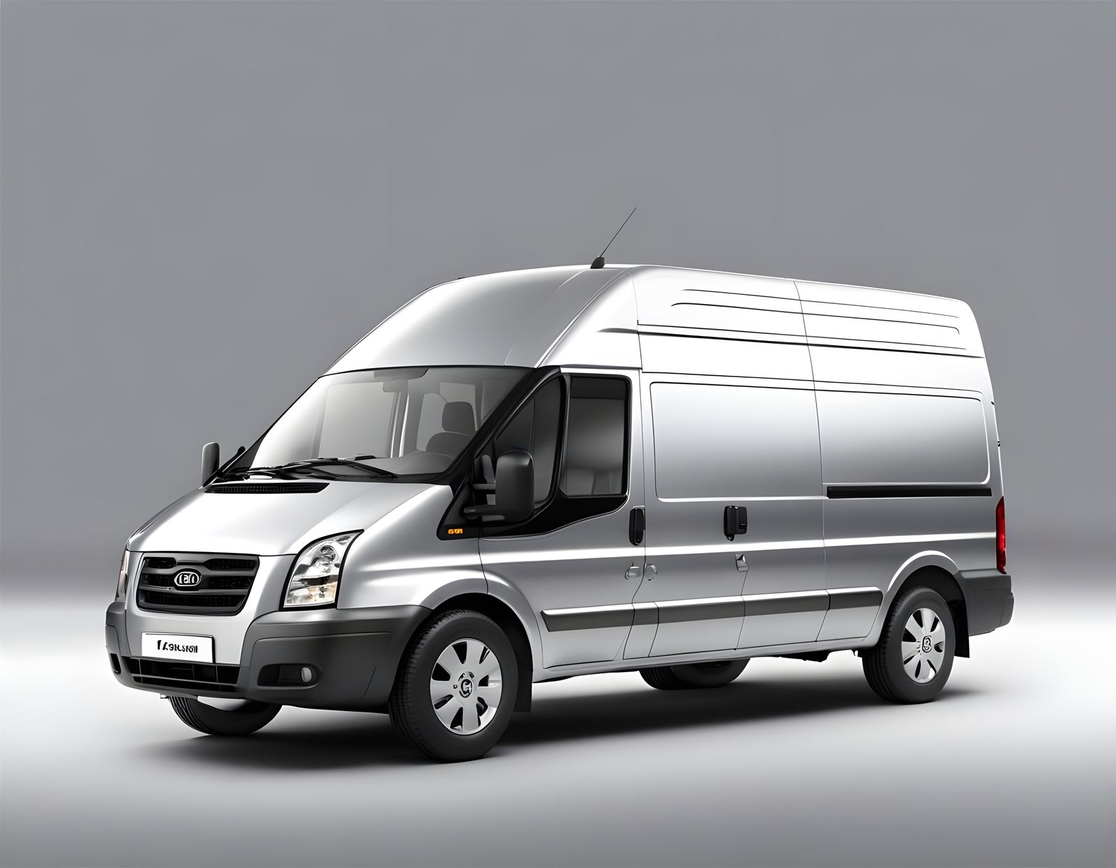 Silver 2011 Kia Transit Cargo Van 3D Render