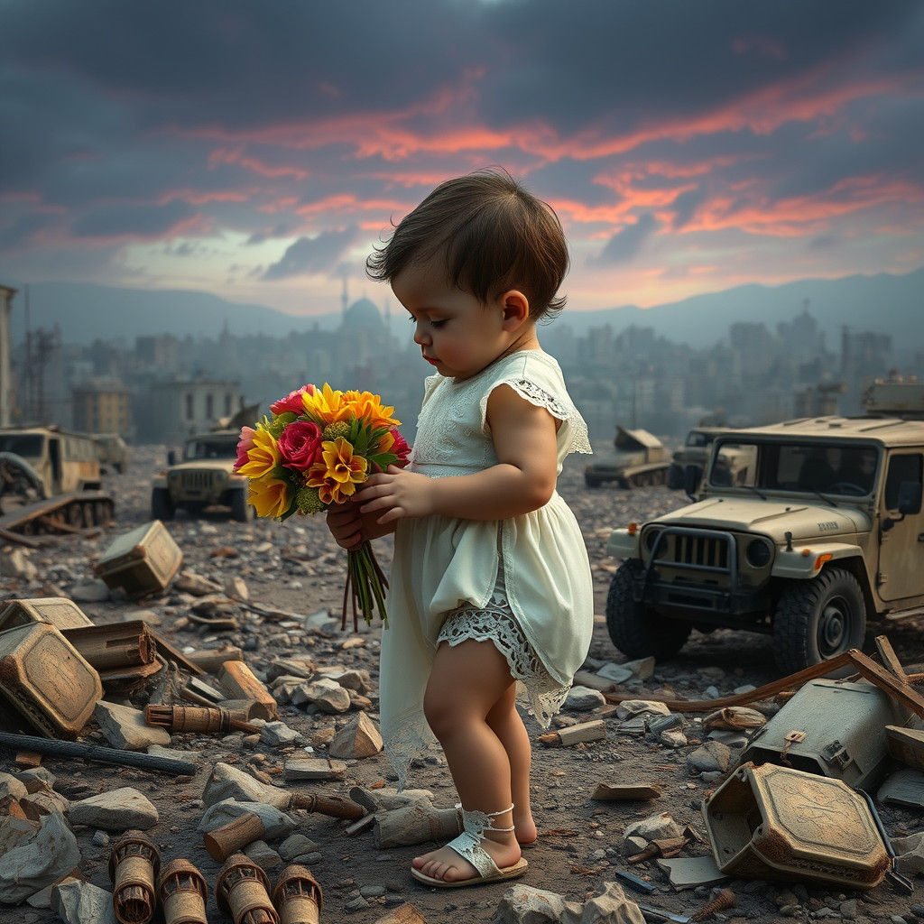 Innocence Amidst Ruins: A Matte Painting