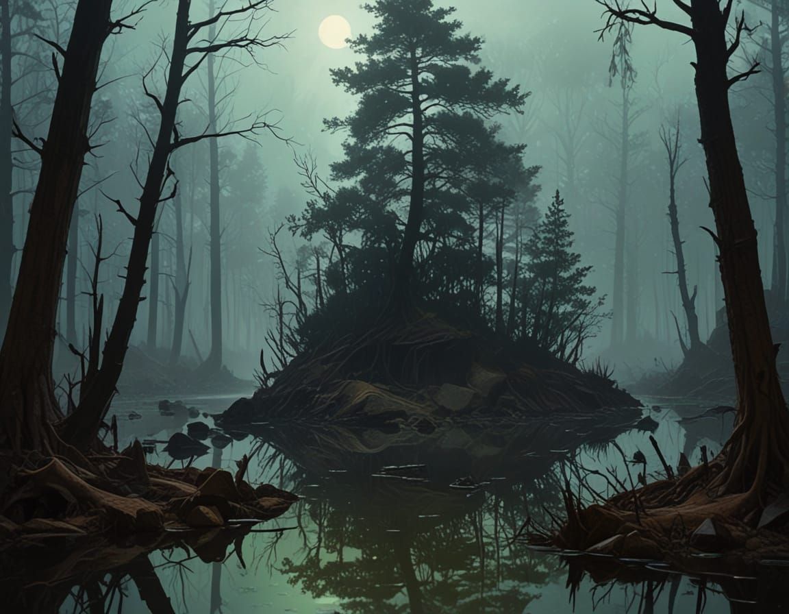 Mysterious Landscape at Twilight