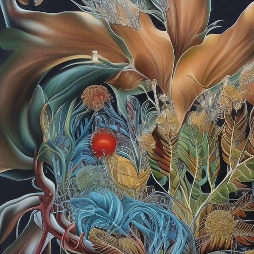 Gumnut Babies: Surrealist Fractal Art in May Gibbs Style