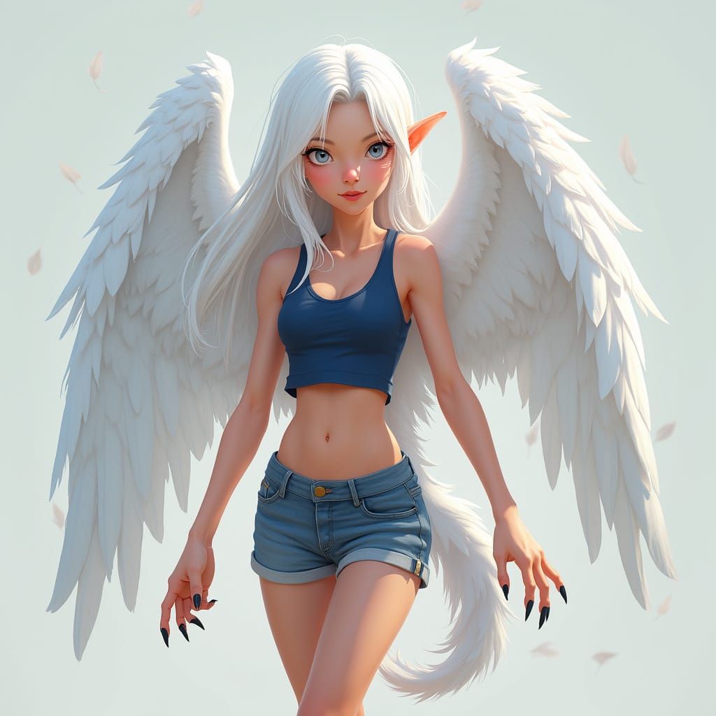 Angel Athlete in Vibrant Digital Art