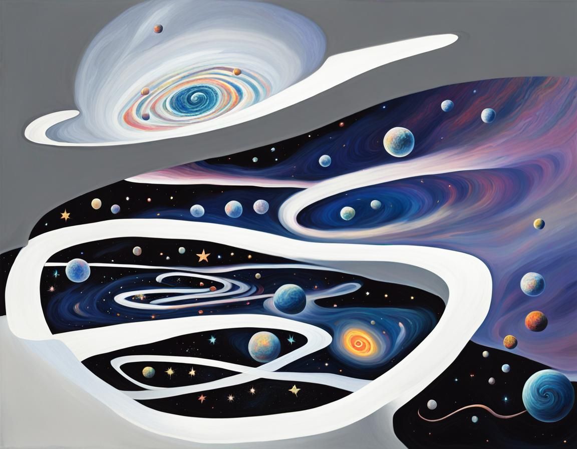 Whorly Star Cluster in Impasto Painting Style