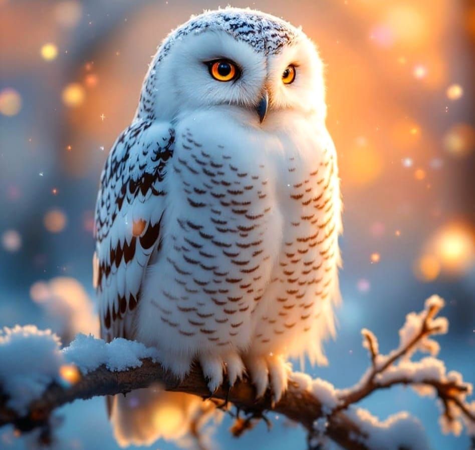 Majestic Snowy Owl in Dreamy Close-Up