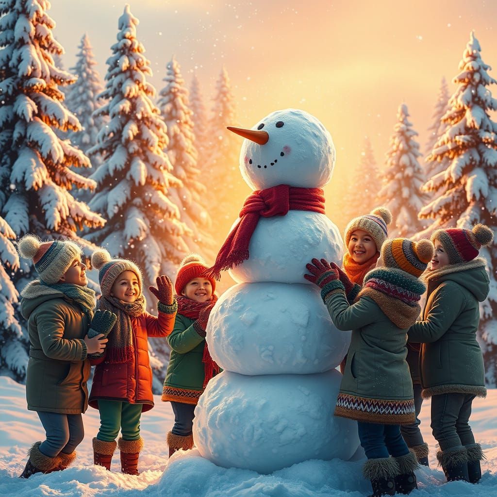 🥉making a snowman