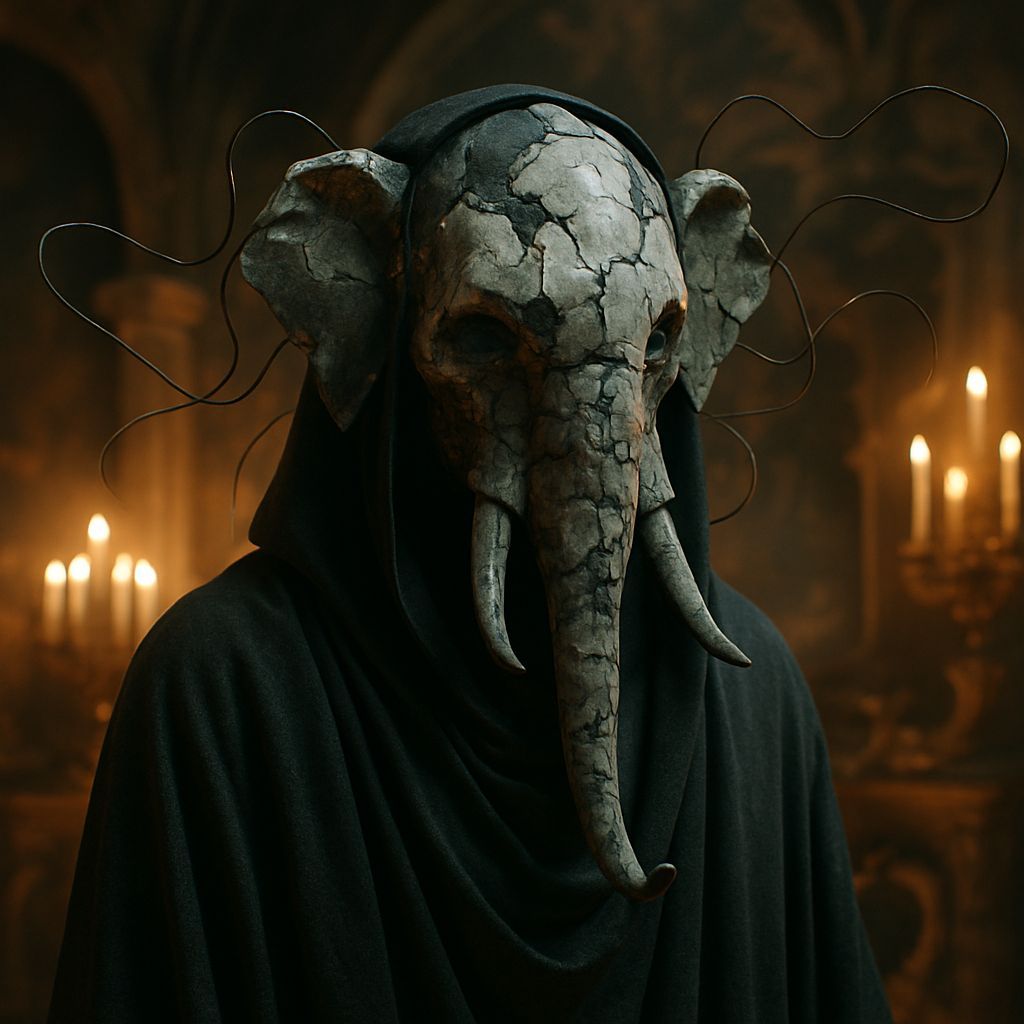 Tribal Elephant Mask in Baroque Dreamscape