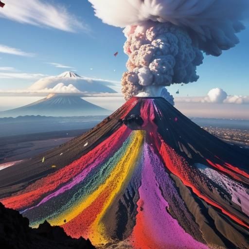 Volcano Erupting Confetti Celebration