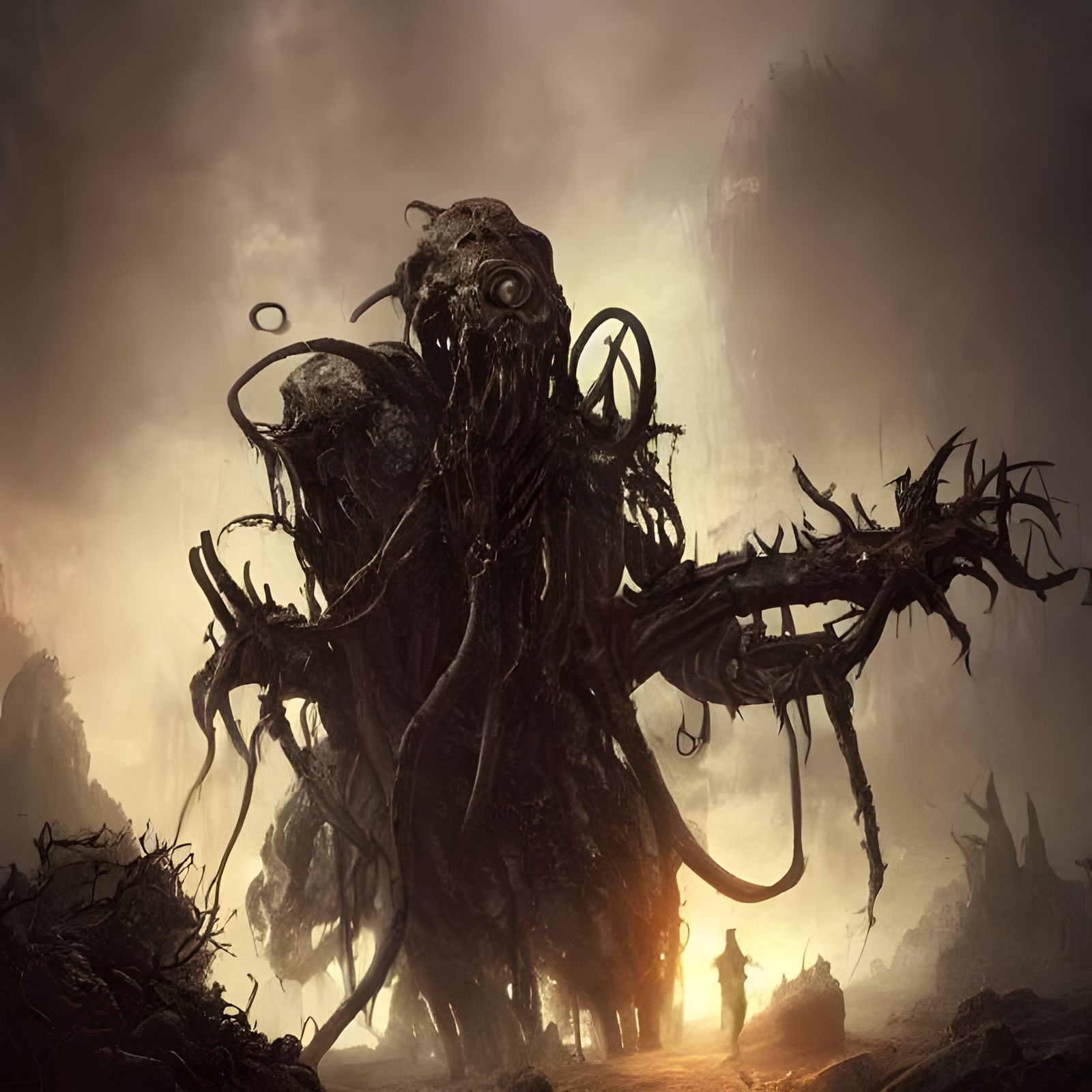 Dark Post-Apocalyptic World Ruled by Lovecraftian God