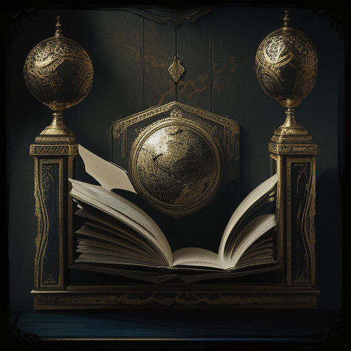 Mystical Leatherbound Book Illuminated by Candlelight