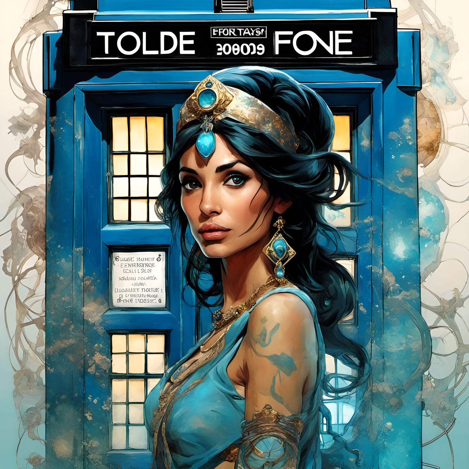 Princess Jasmine and the Tardis: Fantasycore Art
