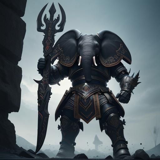 Loxodon War Priest Ready for Battle