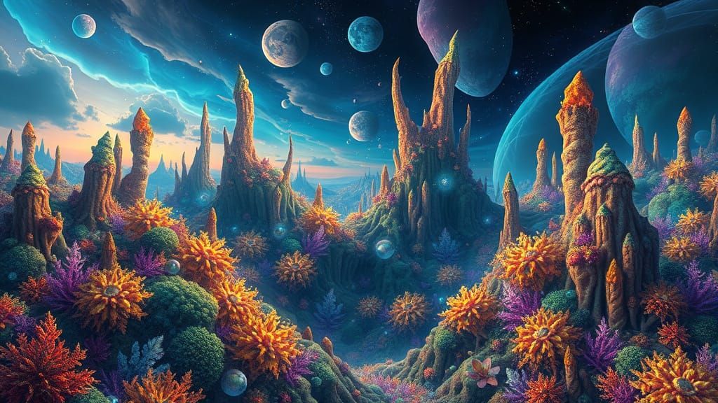 Wild Fractal Landscapes in Ethereal Colors