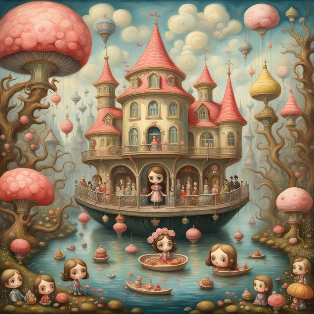 Gouache Style Impressionist Masterpiece on Canvas