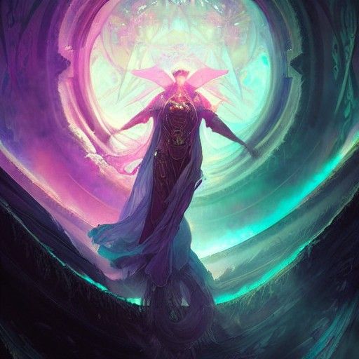 Ethereal Ascension with Astral Aurora by Rutkowski
