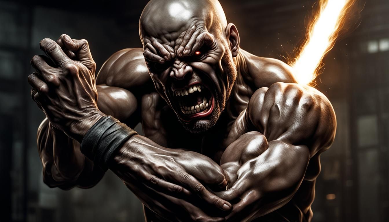 A man made from a human choke hold.
Product of vulgar (made ...