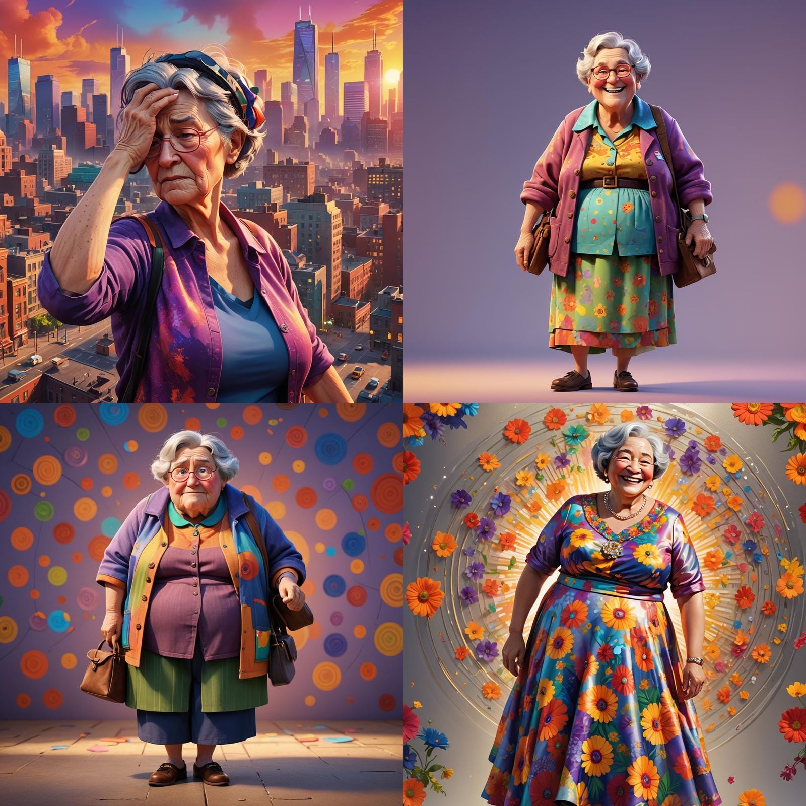 Full-Length Portrait of Woman in Pixar Style