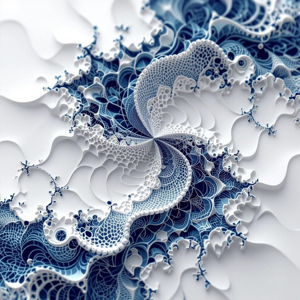 Intricate Thread with Abstract Fractal Patterns