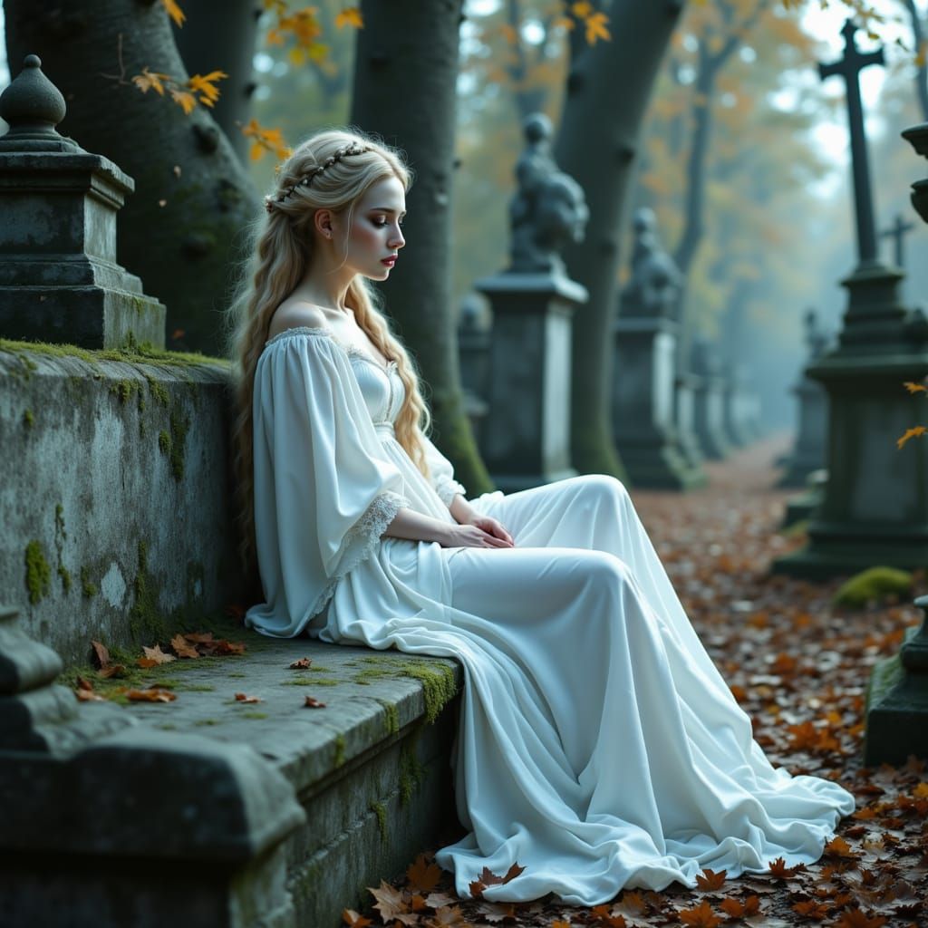 Baroque Beauty Anne de Breuil in Convent Cemetery