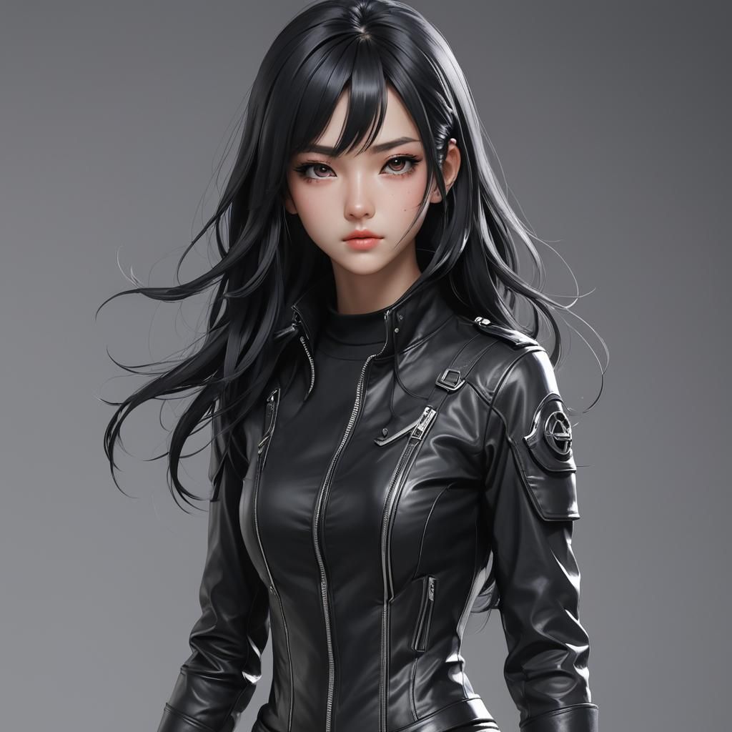 Anime Style Portrait of a Roguish Girl