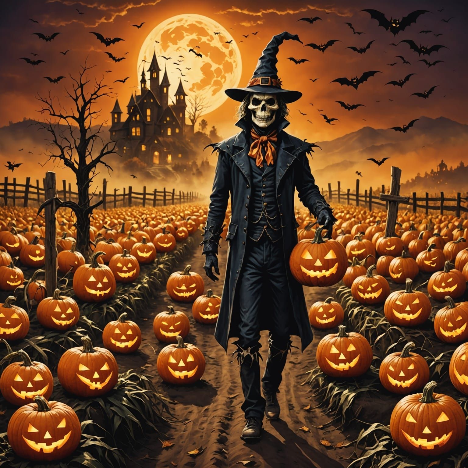 Nightmare Harvest Festival: Eerie Halloween and Autumn Theme...