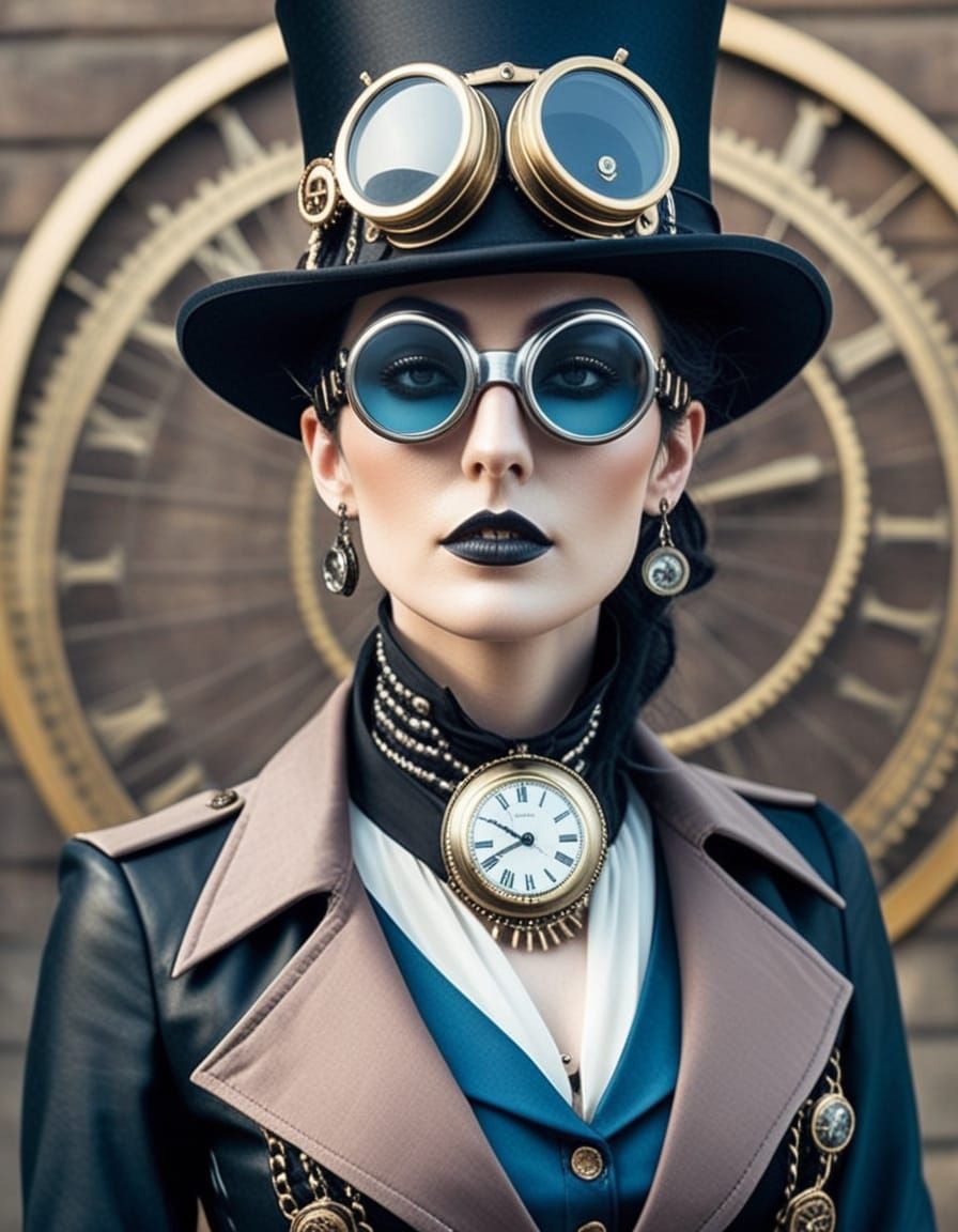 Steampunk Gentleman Engineer with Clockwork Prosthetics