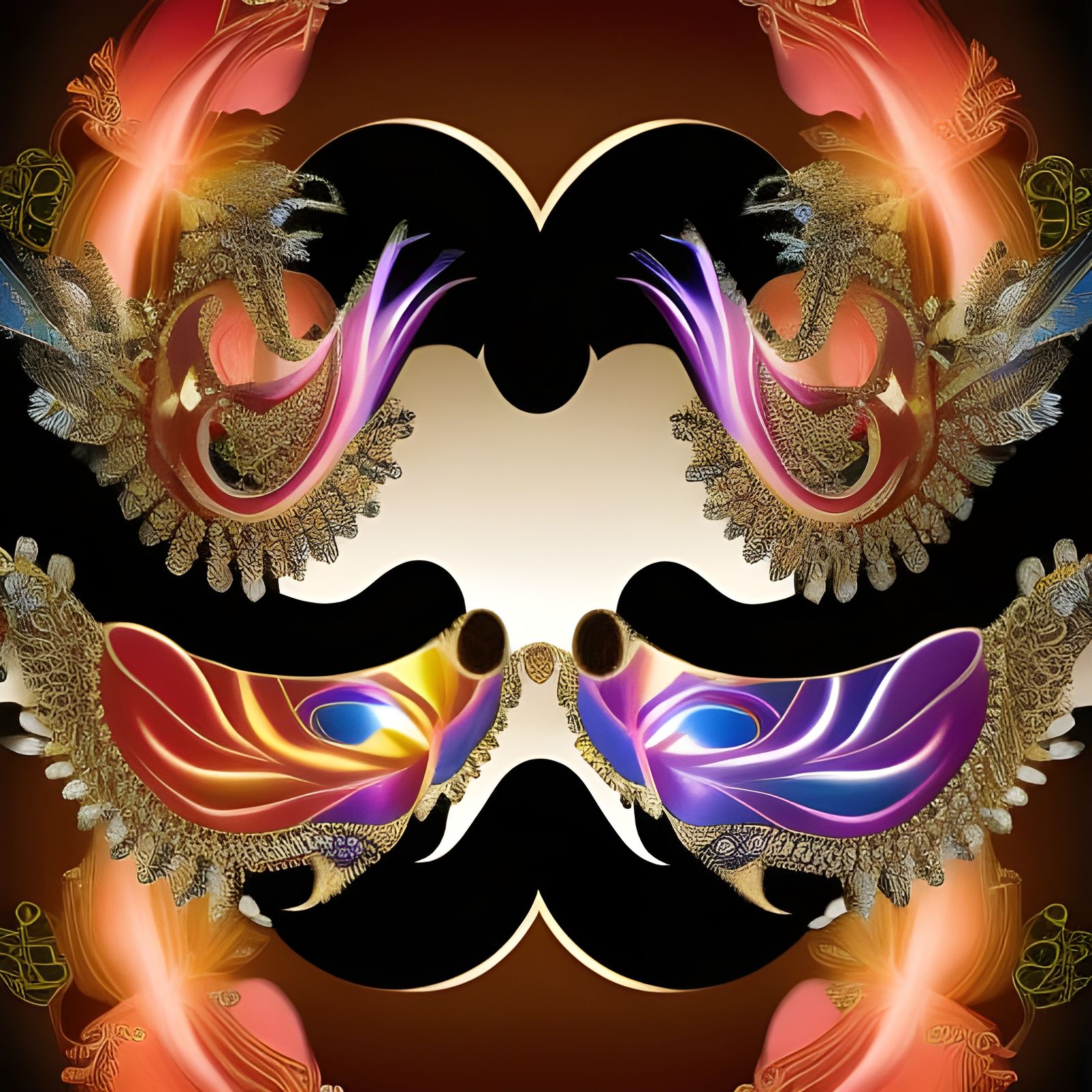 Yin-Yang mask masquerade portrait abstraction