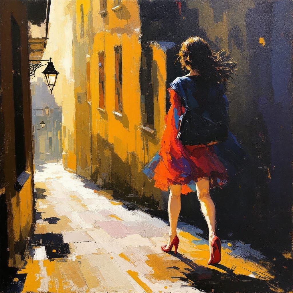 Hollywood Glamour Meets Expressionist Swirls