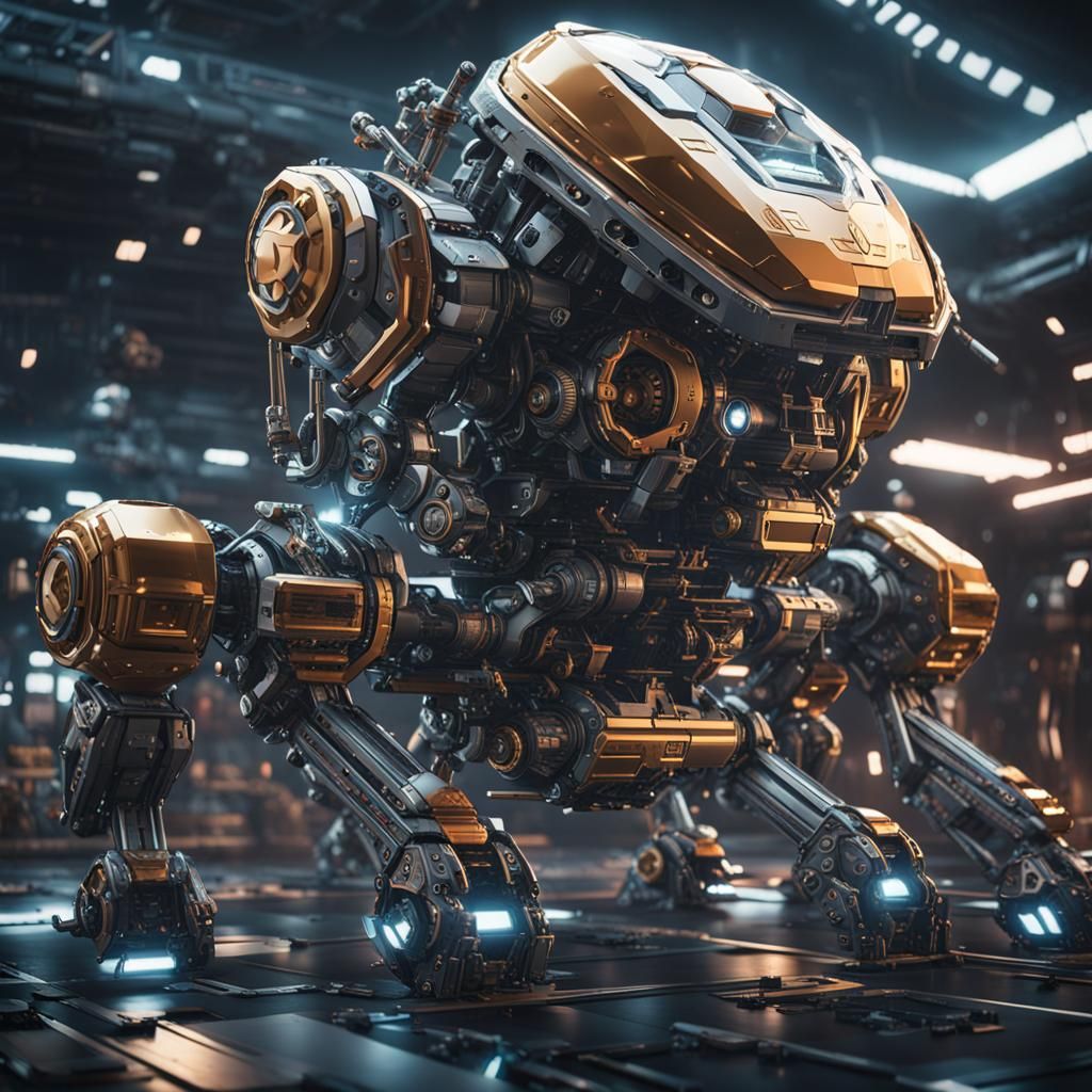 Futuristic Sci-Fi Mech in 8K Resolution