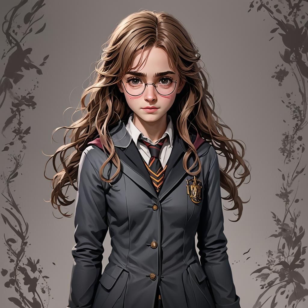 Anime Style Child of Harry Potter and Hermione