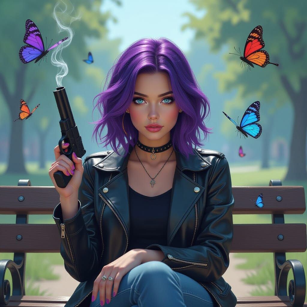 Mind Reader with Butterflies, in Fantasy Concept Art