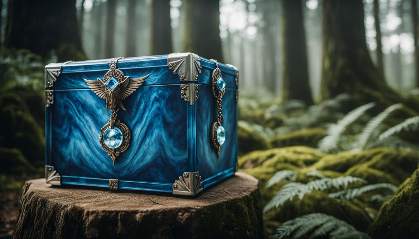 Crystal Pandora's Box: Cinematic Blue and White