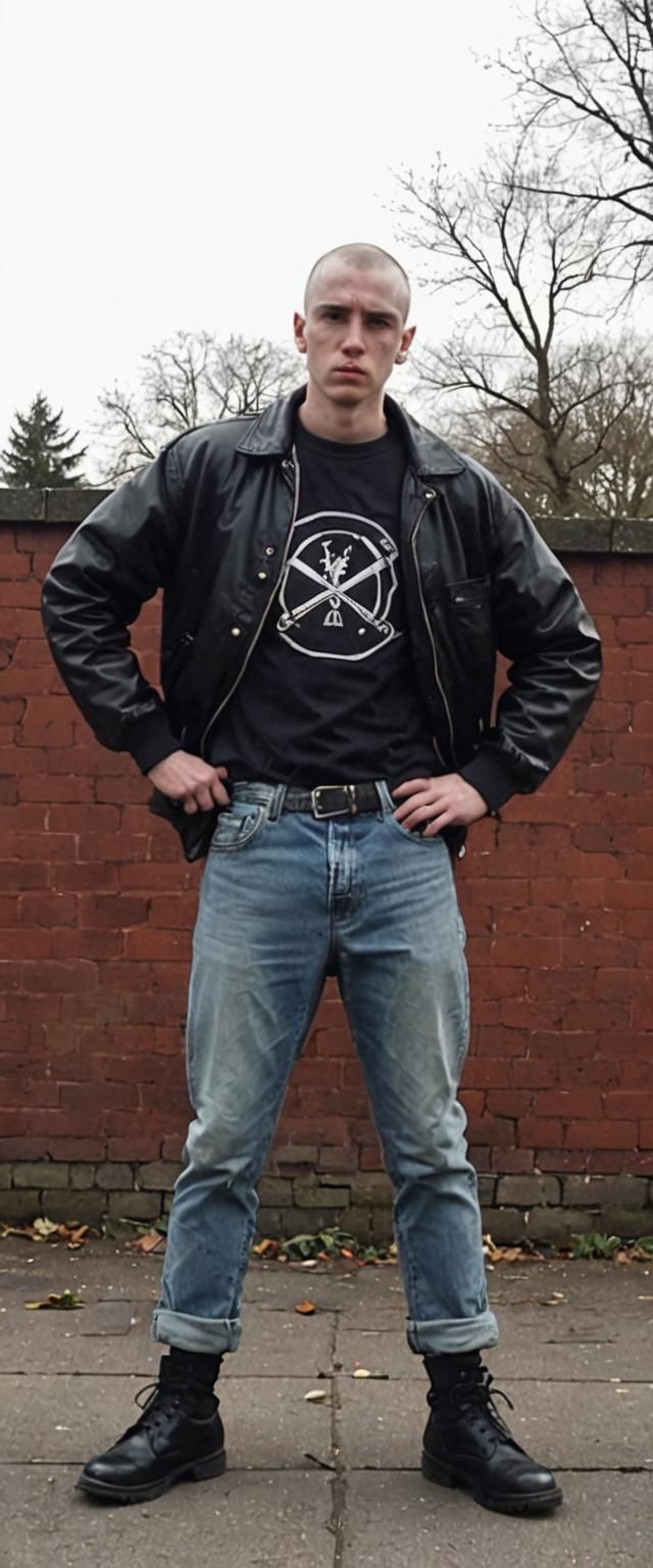 Skinhead with Baseball Bat