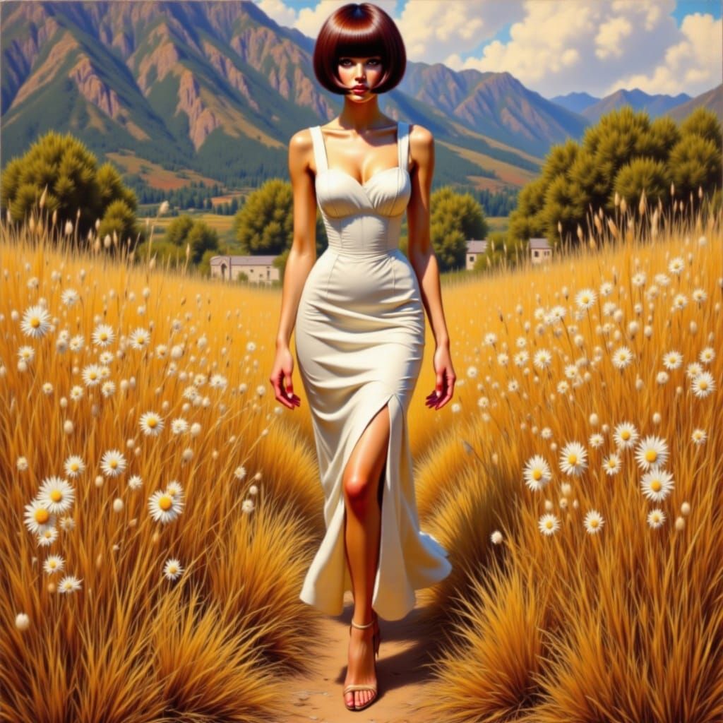 Bathsheba Everdene in Sun-Drenched Rural Dress