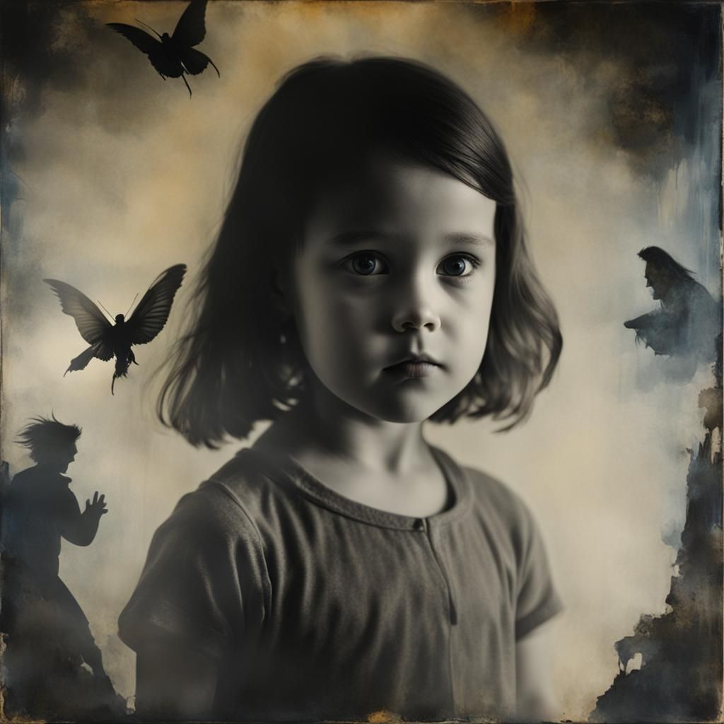 Encaustic Double Exposure: Shadows and Courage