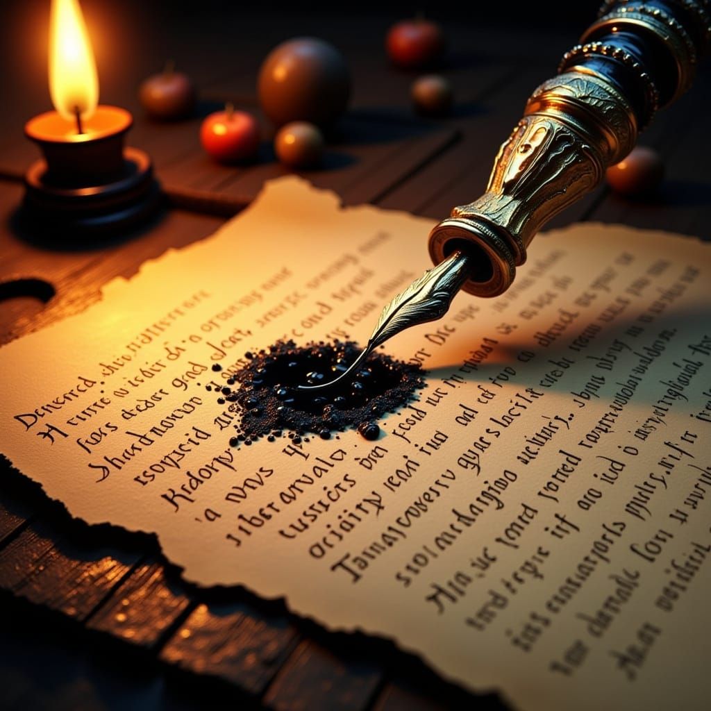 Gothic Love Letter Bleeding Ink