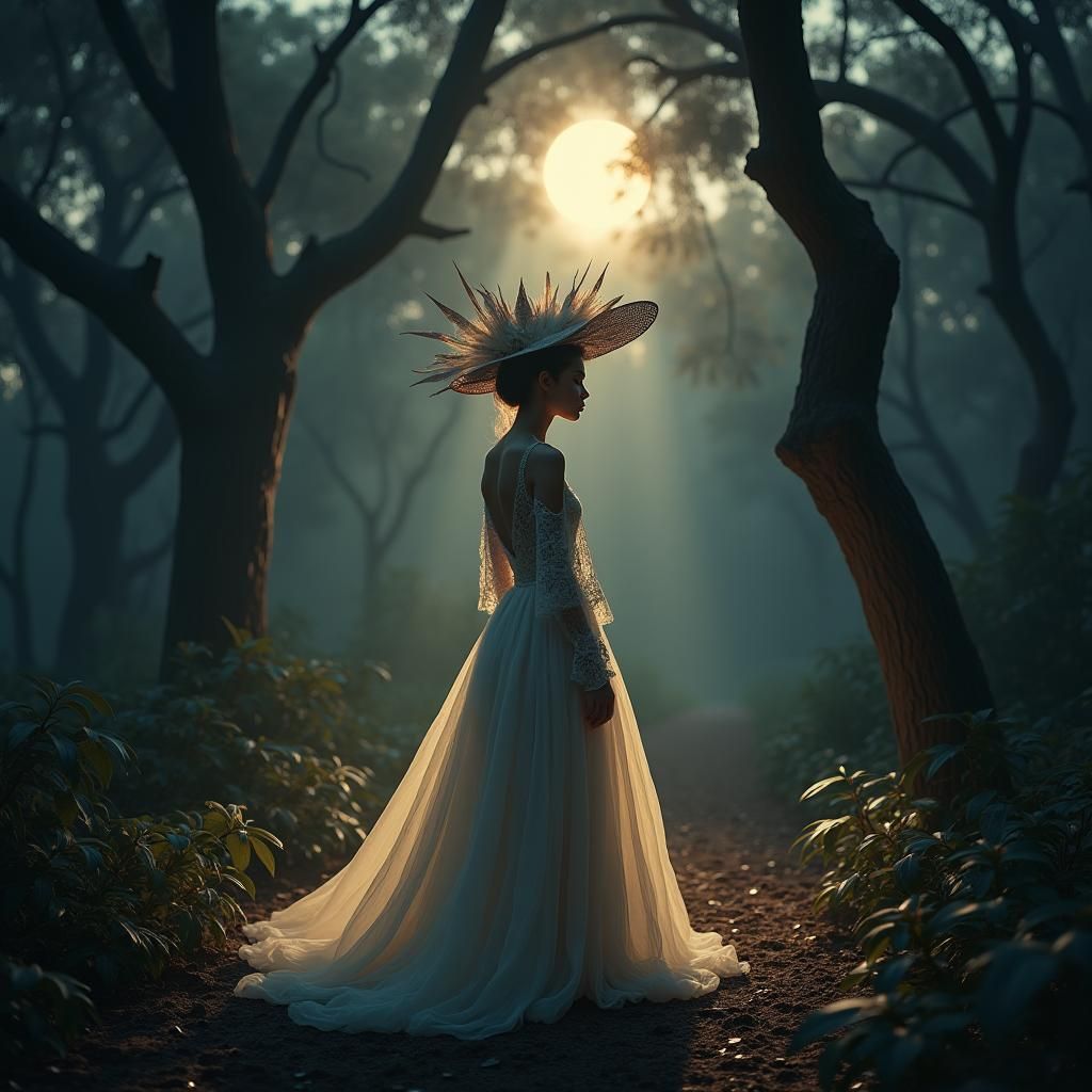 Ethereal Woman in Australian Bush, Digital Painting