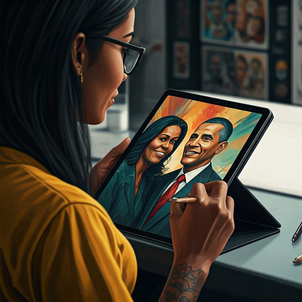 Egyptian Tattoo Artist Portrait in Hyperrealistic Style